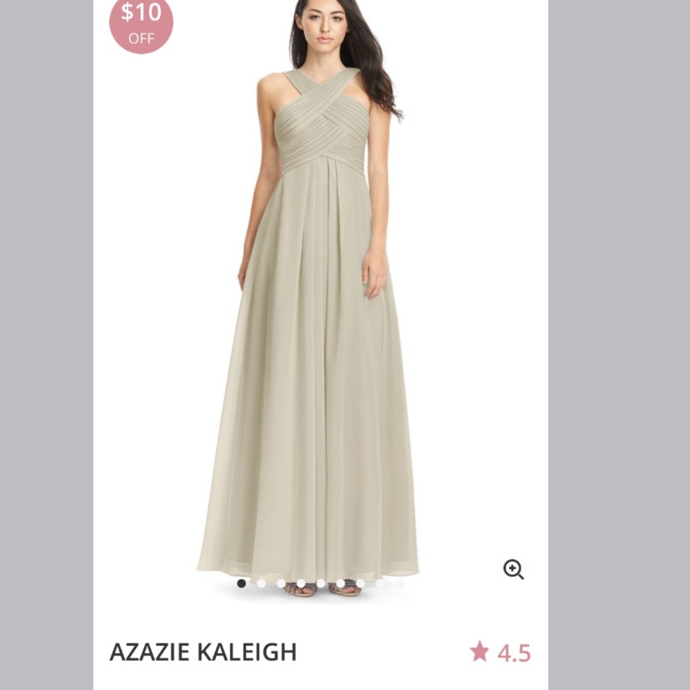 Azazie Kaleigh Dress in Taupe - Size 10